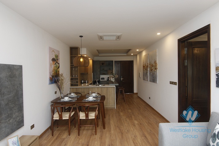 Lake view two bedrooms apartment for rent near Lotte tower, Ba Dinh district, Ha Noi